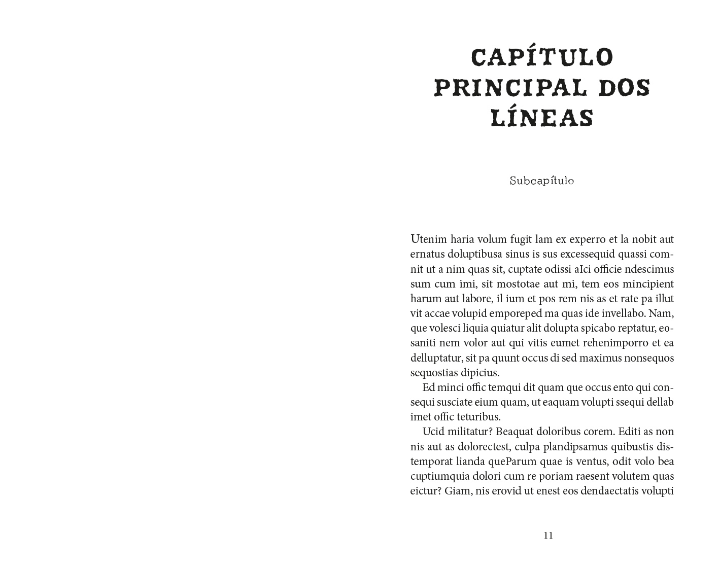 Ejemplo de diseño de capítulo thriller variante personalizada