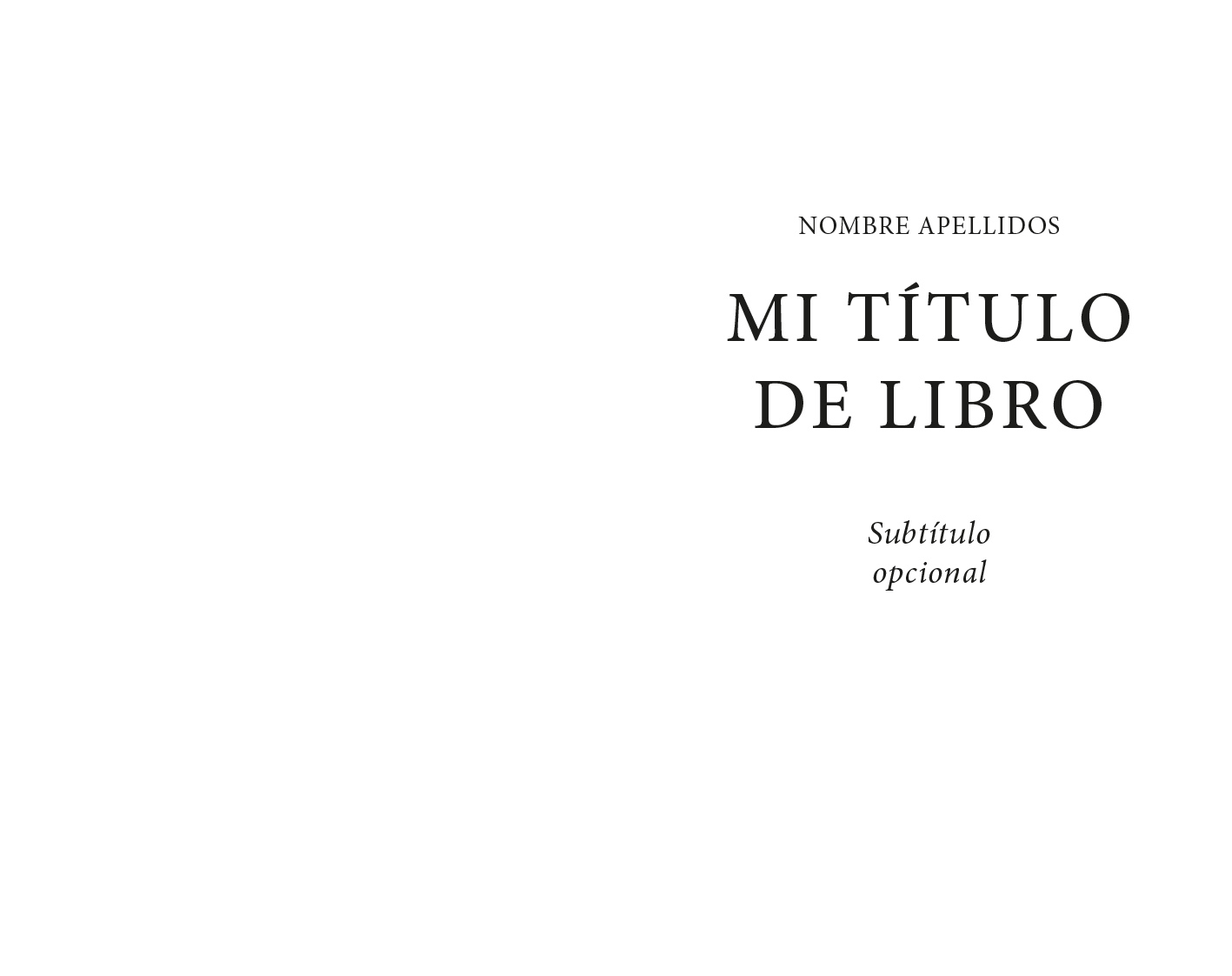 Ejemplo de diseño de portada thriller variante clásica