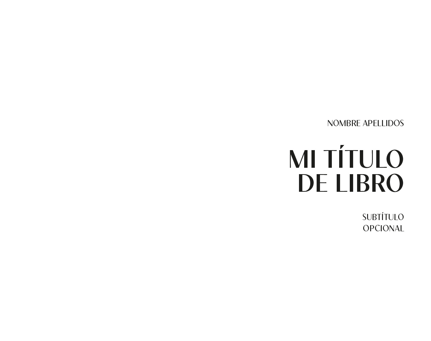Ejemplo de portada guía de estilo variante minimalista personalizada