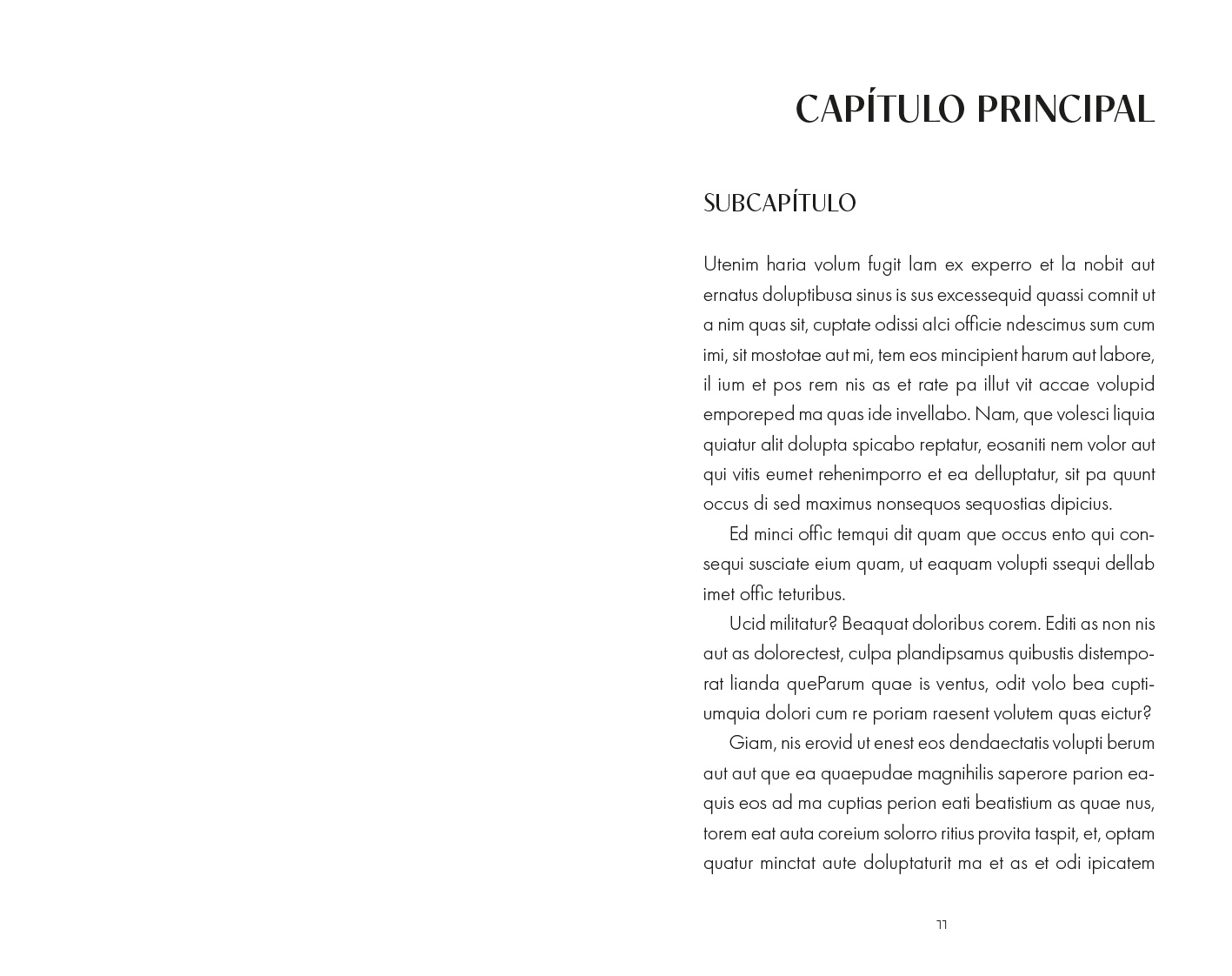 Ejemplo de capítulo guía de estilo variante minimalista personalizada