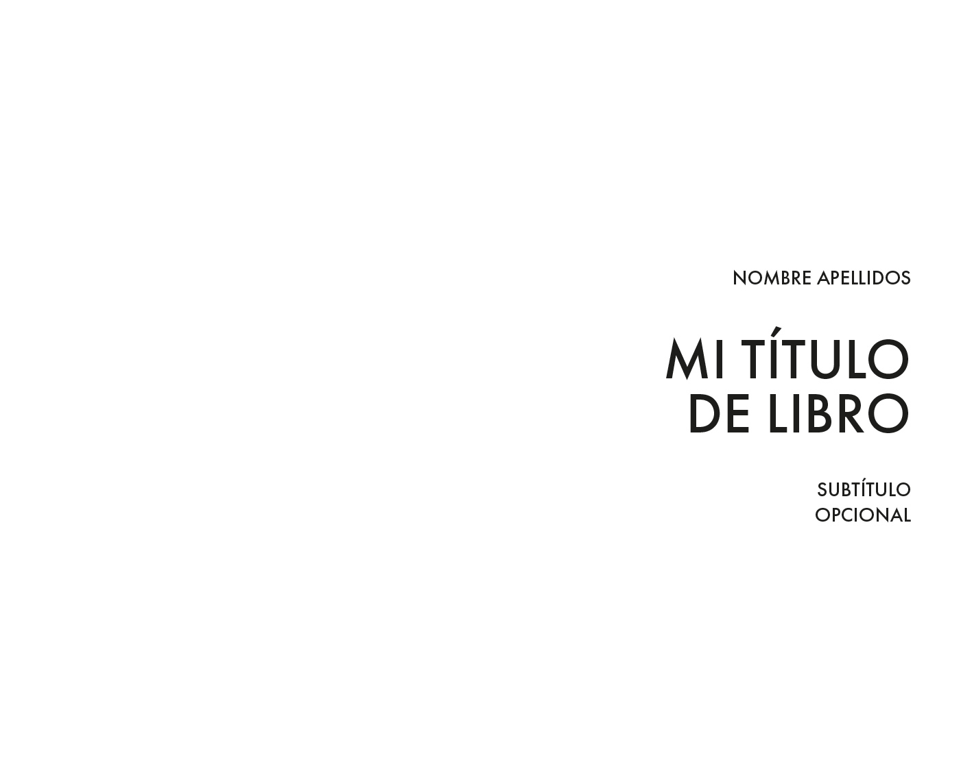 Ejemplo de portada guía de estilo variante minimalista clásica