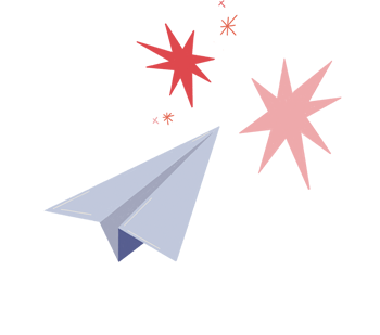 Ilustración de un avión de papel