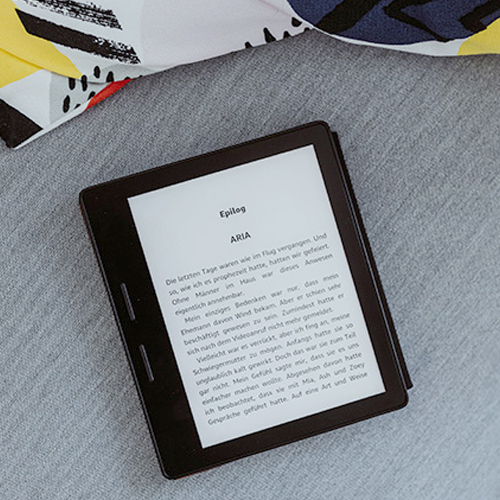 Foto de un lector electrónico de Amazon