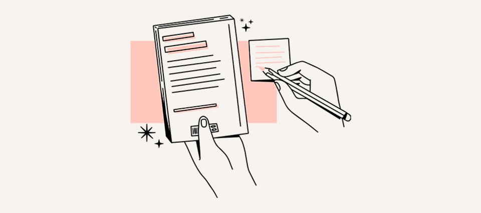 Ilustración de un texto de sinopsis